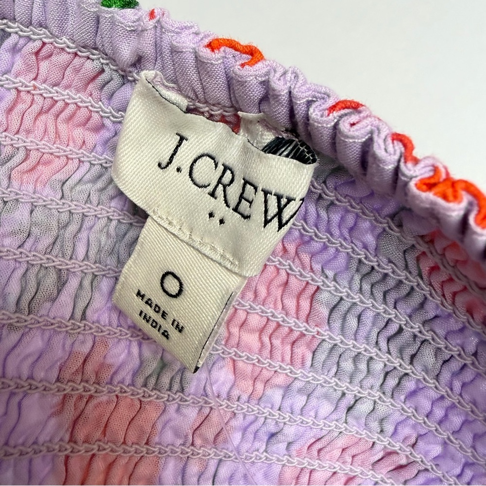 J Crew Women Sz 0 Strappy Orange Fruit Midi Dress Purple SUM25 Spring NWT - Picture 6 of 16